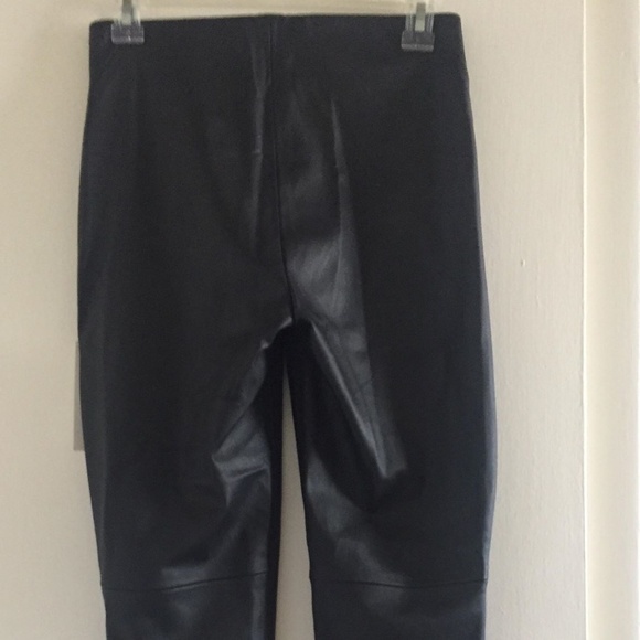 ZARA black faux leather pants - Picture 2 of 3